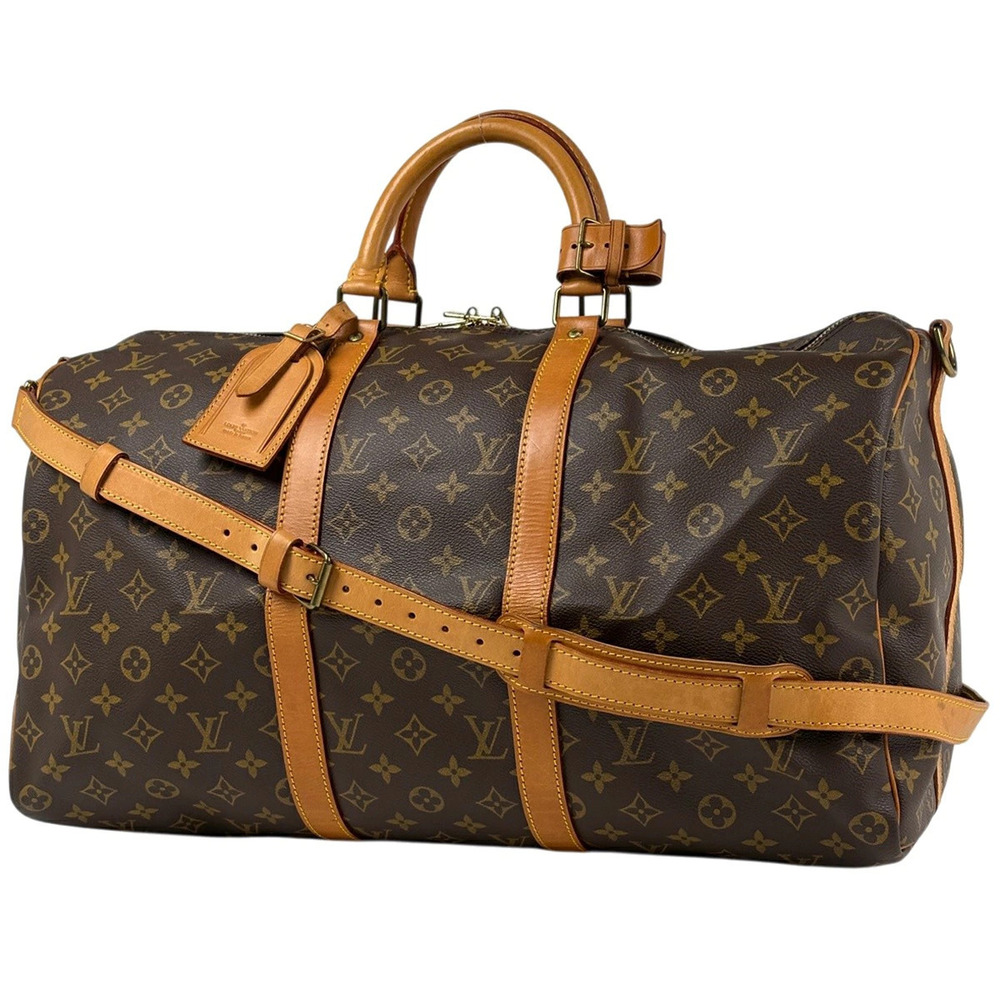 Louis Vuitton Keepall Bandouliere Boston Bag Monogram Brown